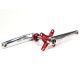 PROFILE ELITE CRANKSET CHROME/RED