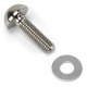 VIS DE MOYEU BUTTON HEAD TITANE 3/8" PROFILE