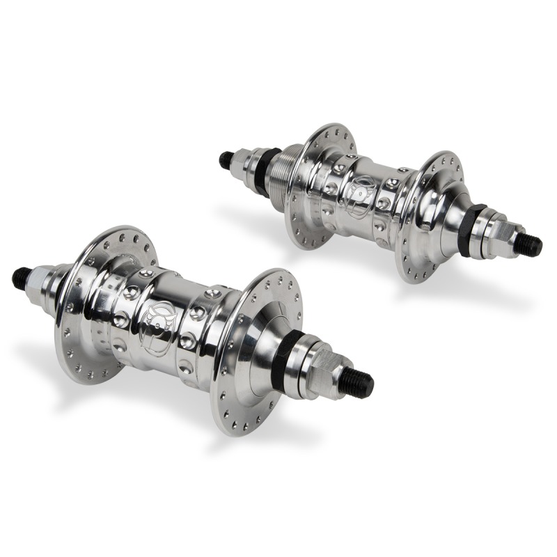 PROFILE HIGH FLANGE FREEWHEEL 10MM HEX HUBSET SILVER